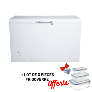 Congelateur SABA 290L  /  Blanc + LOT DE 3 PIECES FRIGOVERRE GRATUITES
