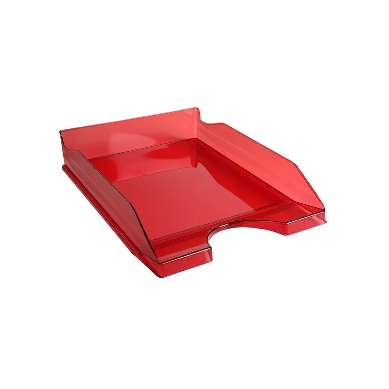 Corbeille à courrier pleine Faibo Translucide / A4 / ROUGE