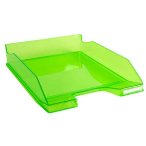 Corbeille à courrier pleine Faibo Translucide / A4 / Vert Fluo