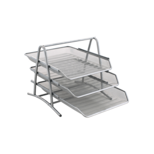 Corbeille à courrier superposable en Métal 3 étages / Gris
