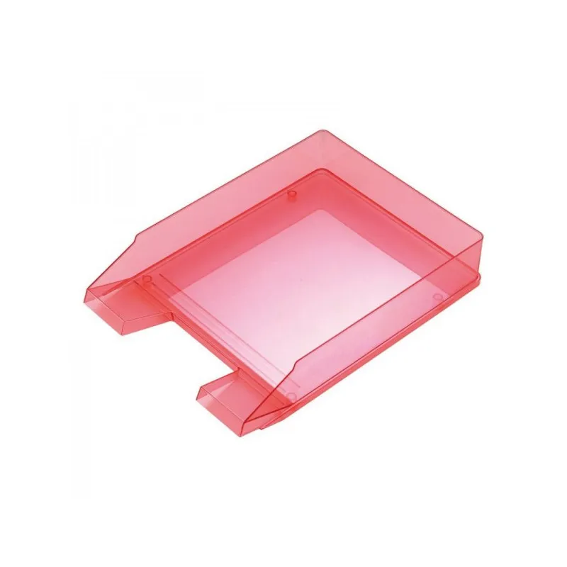 Corbeille à courrier Transparente ARK 450 / Rouge