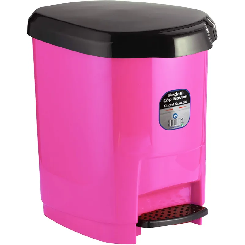 CORBEILLE A PAPIER ARK 1380 AVEC PEDAL / 9 LITRES / ROSE