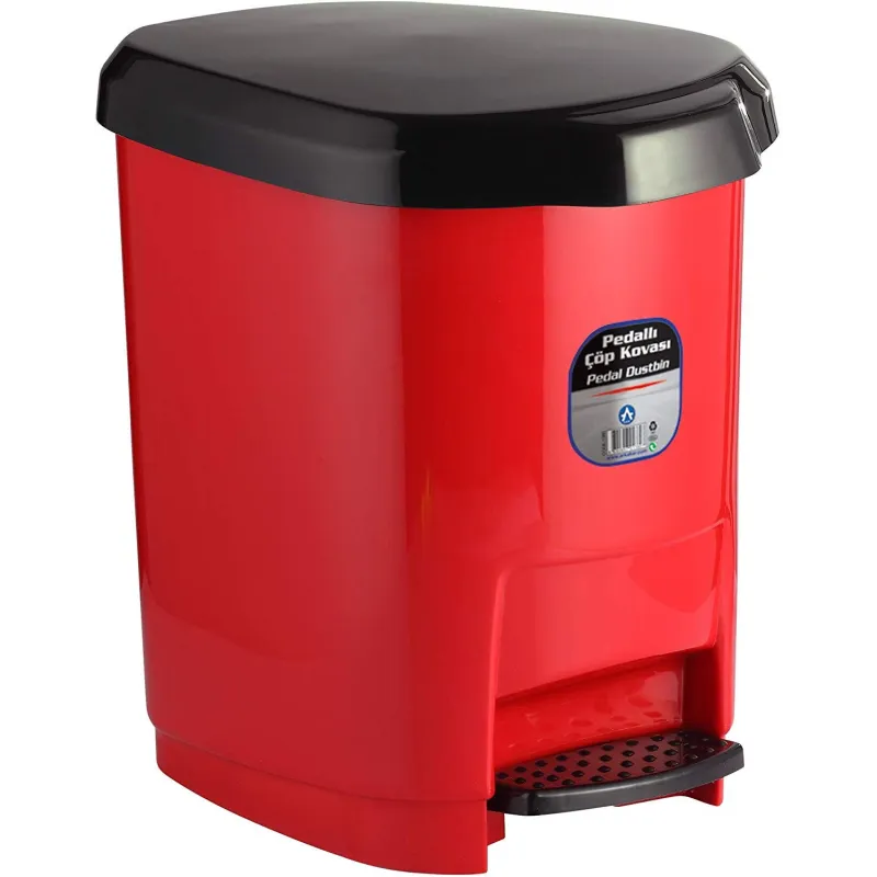 CORBEILLE A PAPIER ARK 1380 AVEC PEDAL / 9 LITRES / ROUGE