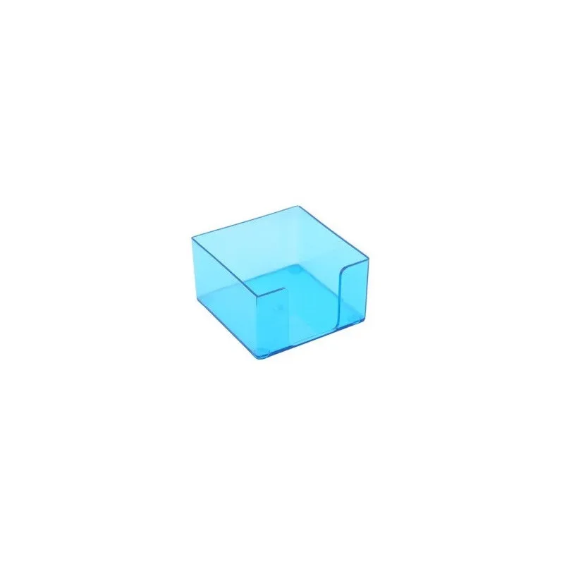 CUBE PLASTIQUE TRANSPARENT ARK 555 / 9 X 9 X 5 CM / BLEU