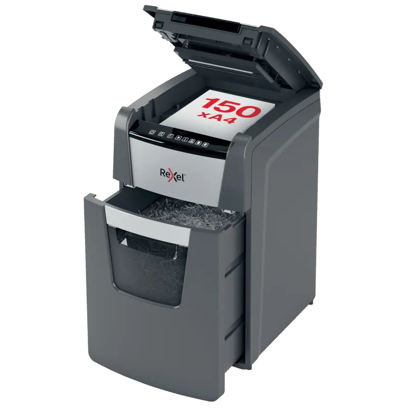 Destructeur De Documents Rexel Optimum AutoFeed+ 150X Coupe croisée / Noir