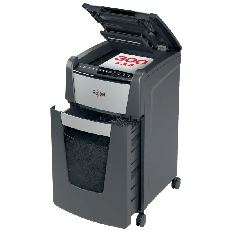 Destructeur De Documents Rexel Optimum AutoFeed+ 300X Coupe croisée / Noir