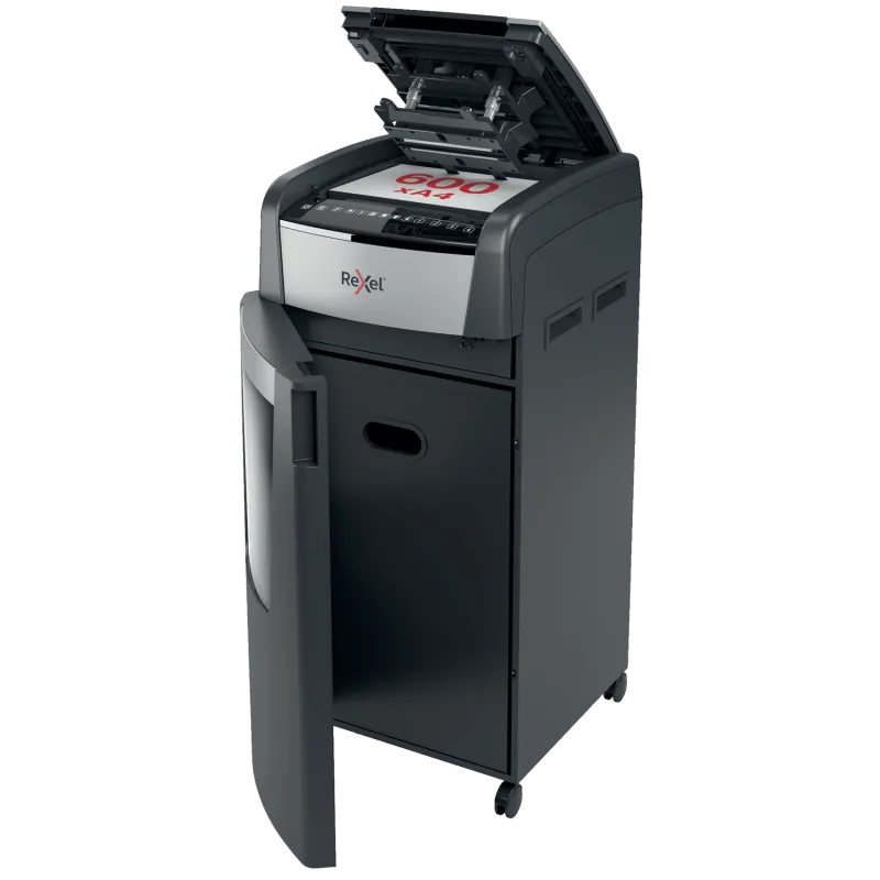 Destructeur De Documents Rexel Optimum AutoFeed+ 600M Coupe micro / Noir