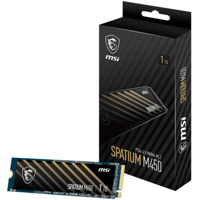 Disque Dur Interne SSD MSI SPATIUM M450 PCIe 4.0 NVMe M.2 2280 / 1 To
