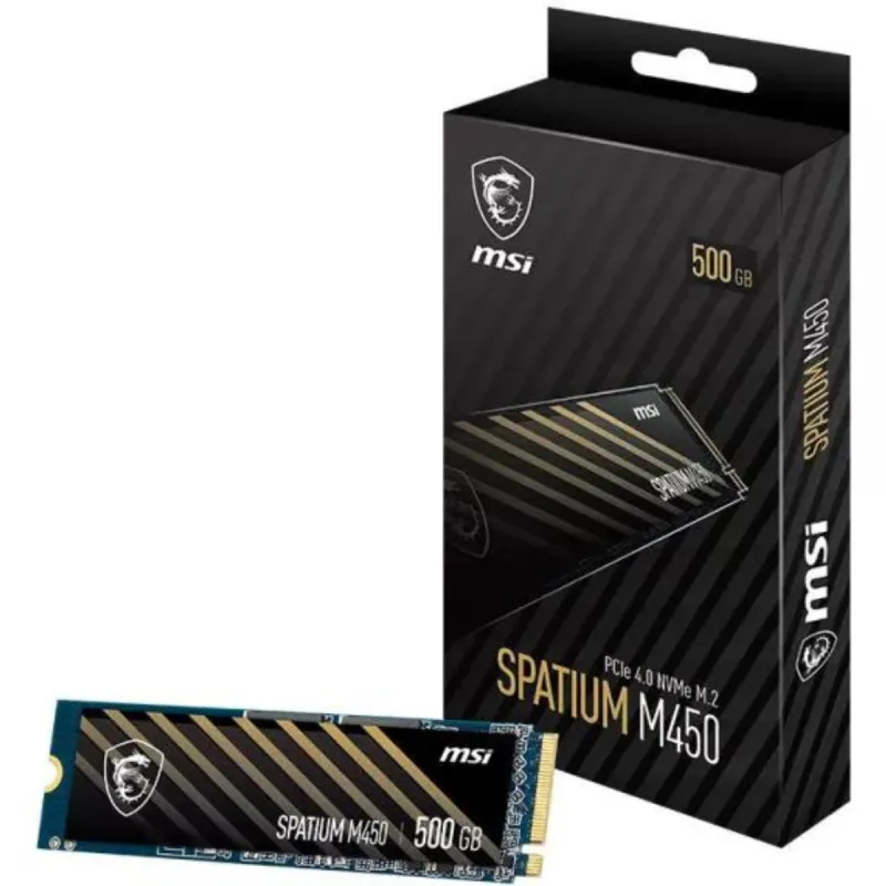Disque Dur Interne SSD MSI SPATIUM M450 PCIe 4.0 NVMe M.2 / 500 Go