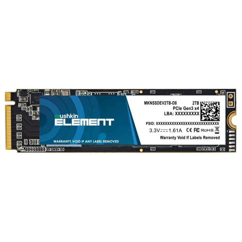 Disque Dur SSD interne M.2 (2280) PCIe Gen3 x4 Mushkin ELEMENT / 2 To