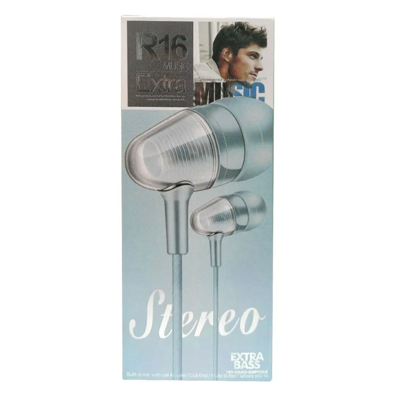 ECOUTEUR R16 MP3 AVEC MICRO / BLEU