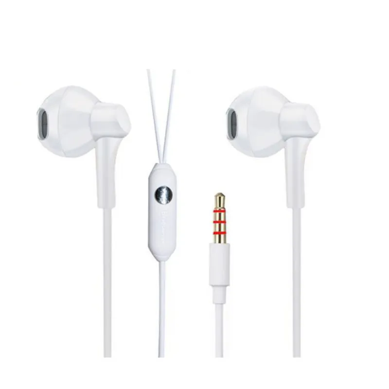 Écouteurs filaire avec Micro D46 / Blanc