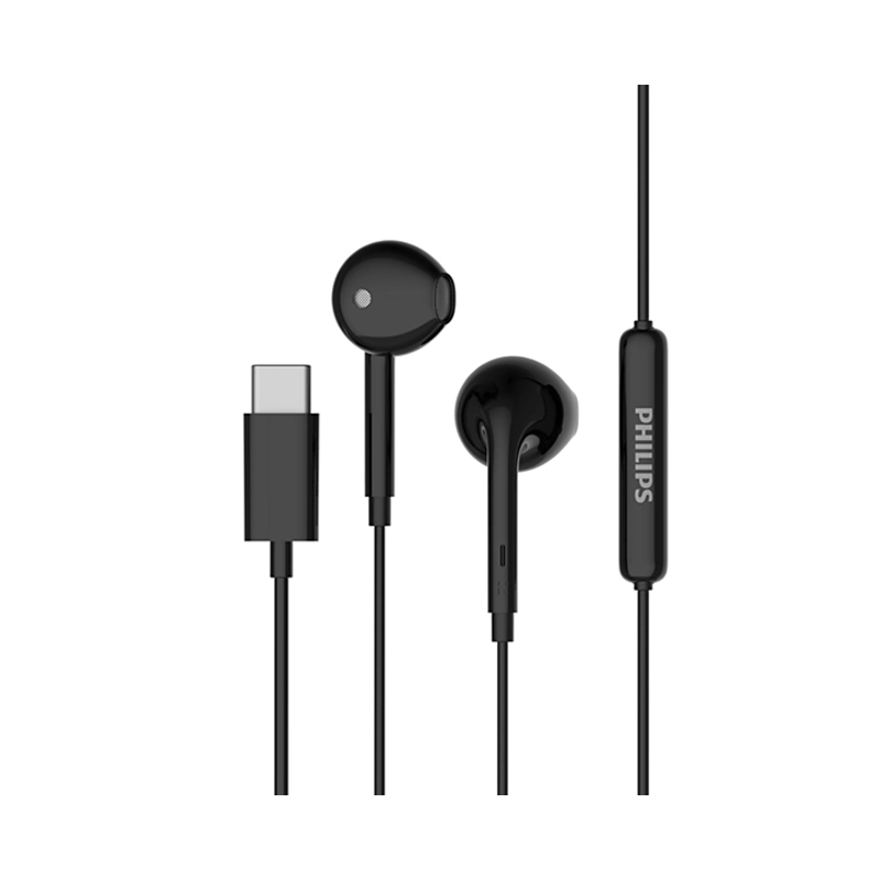 ECOUTEURS Philips  AVEC MICRO TYPE C / NOIR