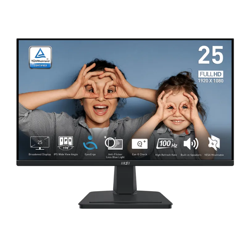 Écran MSI Pro MP251 24.5" Full HD IPS / 100 Hz / Noir Avec Haut-parleur intégré