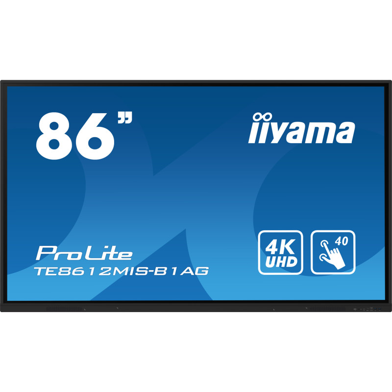 Écran Tactile Interactif iiyama PROLITE 86" 4K UHD IPS / 60 Hz / Noir