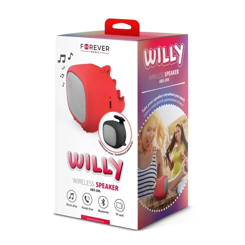 Enceinte Bluetooth Forever Willy ABS-200 GSM041676 / 3W / Rose