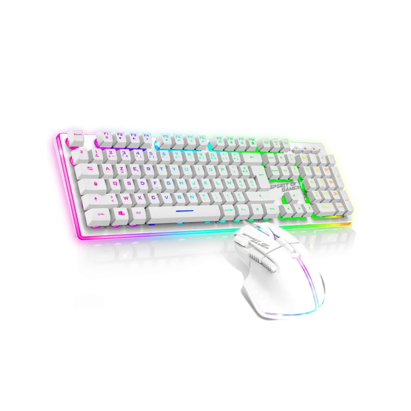 Ensemble Clavier et Souris Gamer Filaire SPIRIT OF GAMER ULTIMATE 600 - Blanc