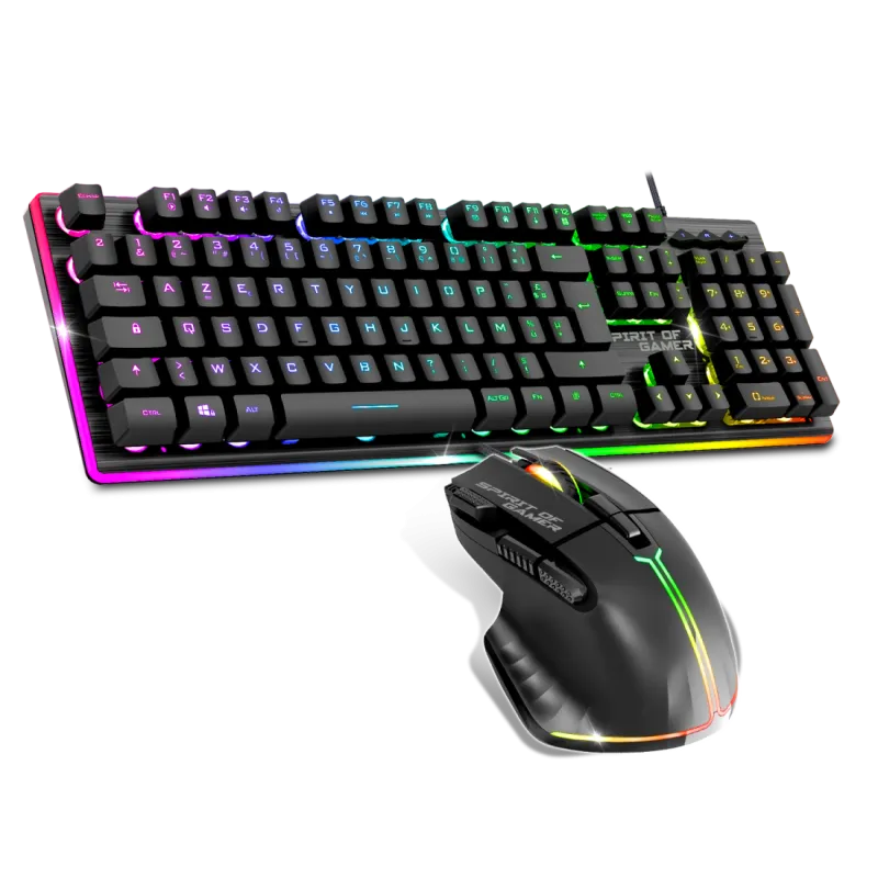 Ensemble Clavier et Souris Gamer Filaire SPIRIT OF GAMER ULTIMATE 600 - Noir