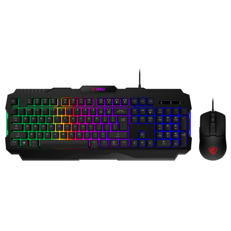 Ensemble Clavier et Souris Gaming COMBO MSI FORGE GK100 + MSI FORGE GM100 / RGB / USB / Noir
