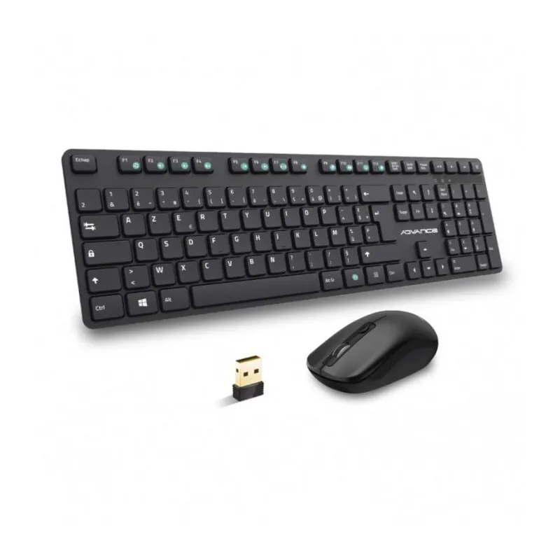 Ensemble Clavier et Souris Sans Fil Advance CLS-5100FR / Noir