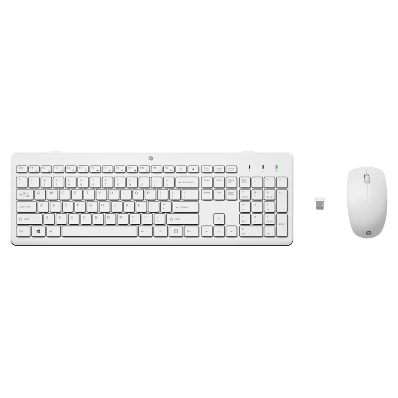 Ensemble Clavier et Souris Sans Fil HP 230 / Blanc