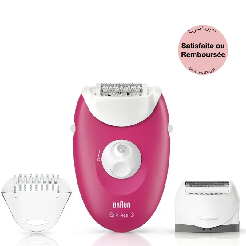 Épilateur pour Femme Braun Silk-épil 3 3-410 avec 3 accessoires