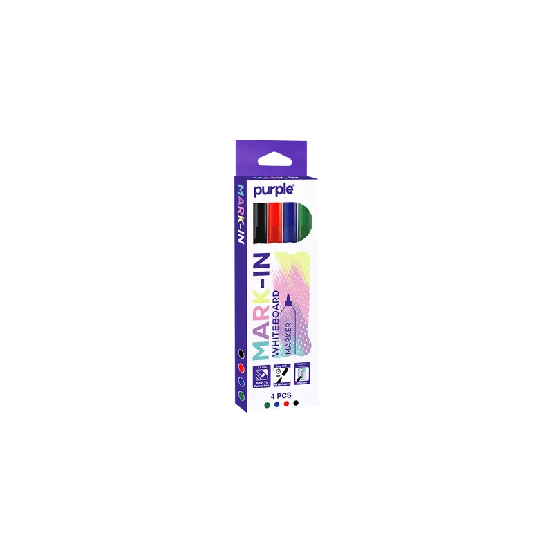 ETUI 4 MARQUEURS ARDOISE MARK-IN ASSORTIS PURPLE