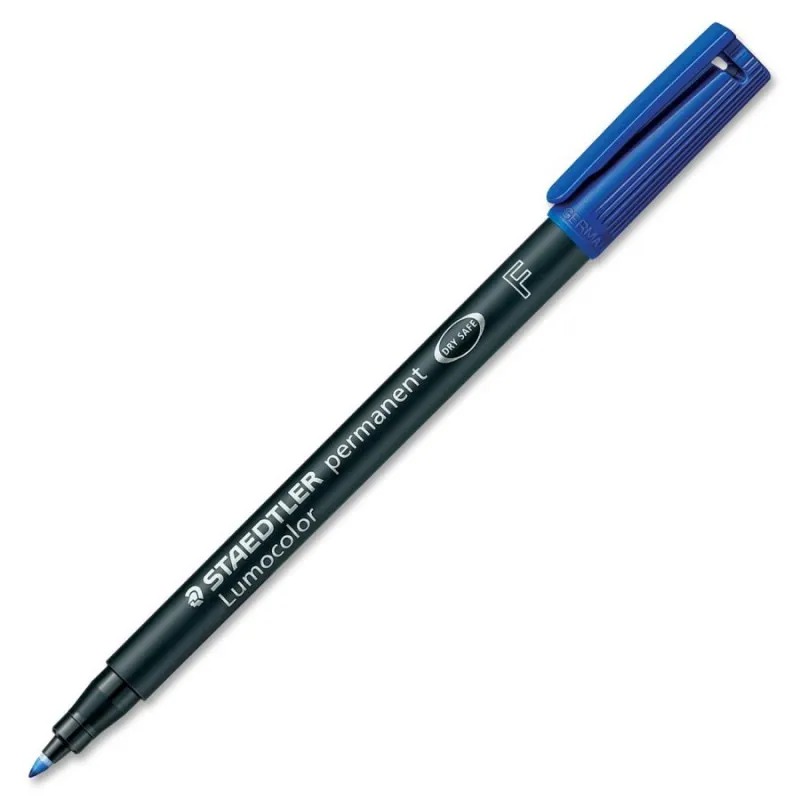 FEUTRE PERMANENT STAEDTLER UNIVERSEL LUMOCOLOR / 0,6 MM / BLEU