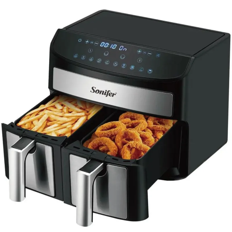 Friteuse à air SONIFER SF-1023  / 7.6 Litres / 2 Paniers / Tactile