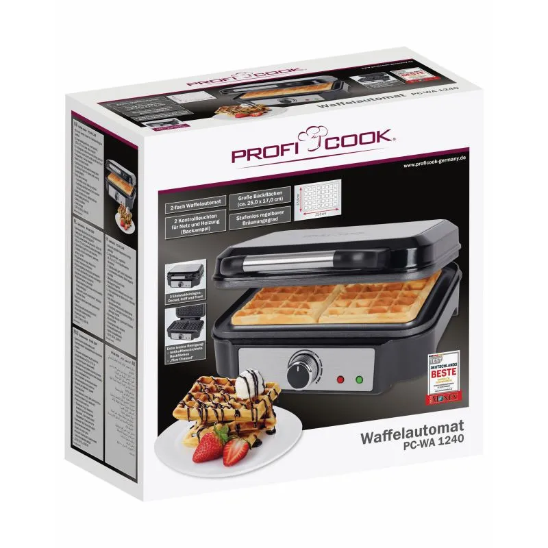 GAUFRIER  PROFICOOK PC-WA1240 / 1000W / NOIR