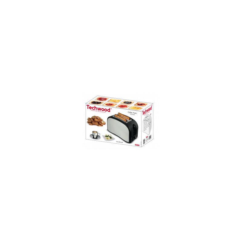 GRILLE PAIN TECHWOOD TGPI-816 /  800W / INOX & NOIR