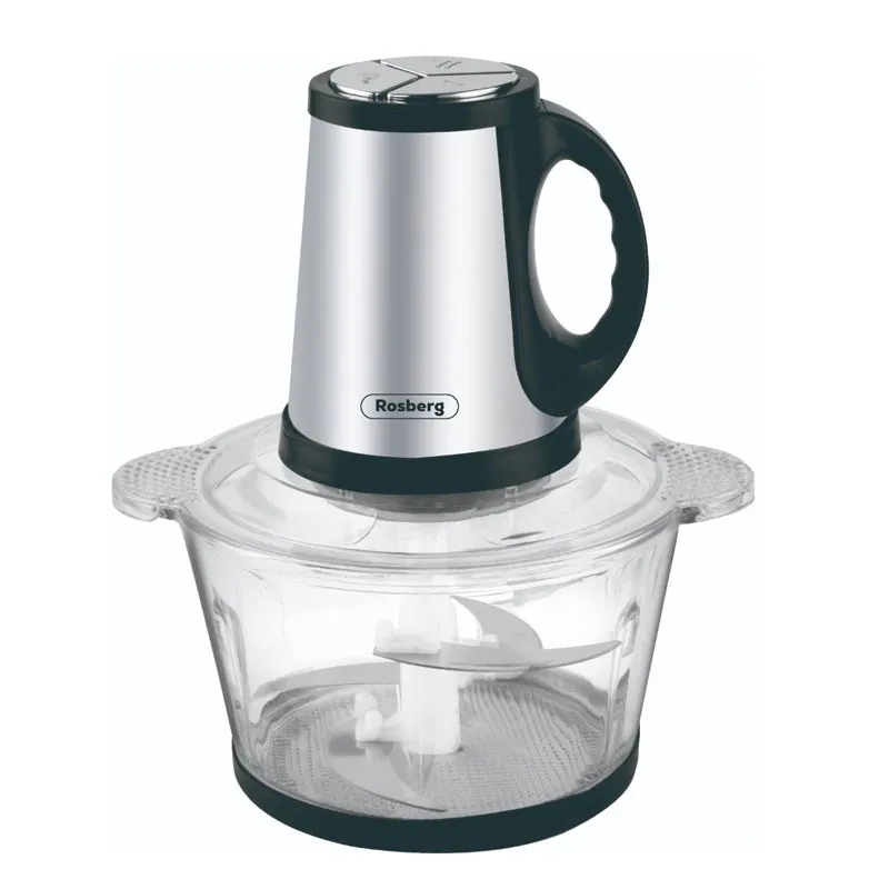 Hachoir Electrique Rosberg 2 LITRES BLACK/Silver / 555R51111F