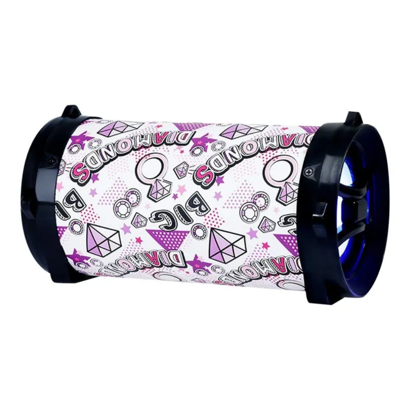 Haut-Parleur Sans Fil AKOR Tube HP670P / 10 W / Bluetooth  / Blanc