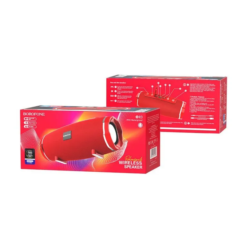 HAUT-PARLEUR SANS FIL BOROFONE BR3  / Rouge