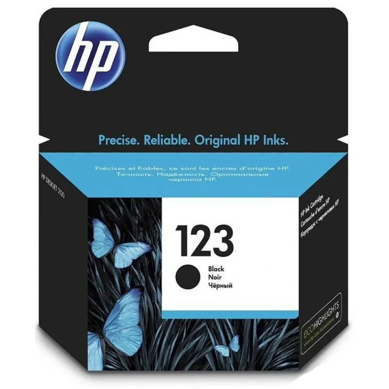 HP 123 cartouche d'encre authentique Noir / F6V17AE