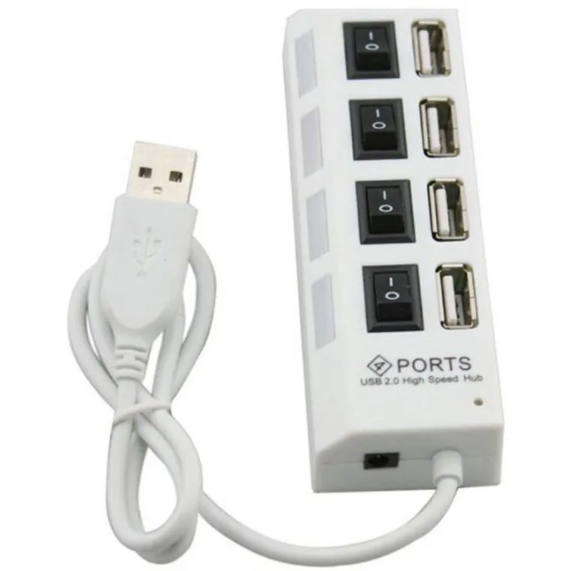 Hub USB 4 Ports USB 2.0 avec Interrupteur
