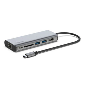 Hub USB-C Belkin multiport 6-en-1 / 1x HDMI / 2x USB-A / 1x RJ45 / 1x SD