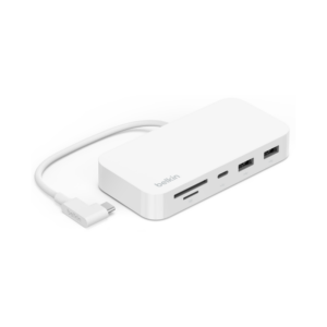 Hub USB-C multiport 6-en-1 avec support / Blanc