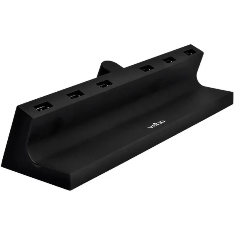 Hub USB multiport 6-en-1 avec prise multi-régions / Noir