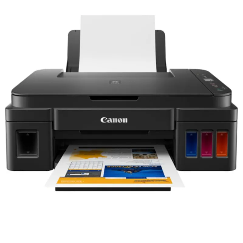 Imprimante CANON  JET D'ENCRE Multifonction 3EN1 PIXMA G-2410 / Couleur + 4 Bouteilles D'encre Canon Incluses