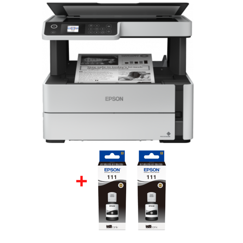 Imprimante Multifonctions Jet d'encre Epson EcoTank ET-M2170 / Avec 2 bouteilles d'encre 111 EcoTank