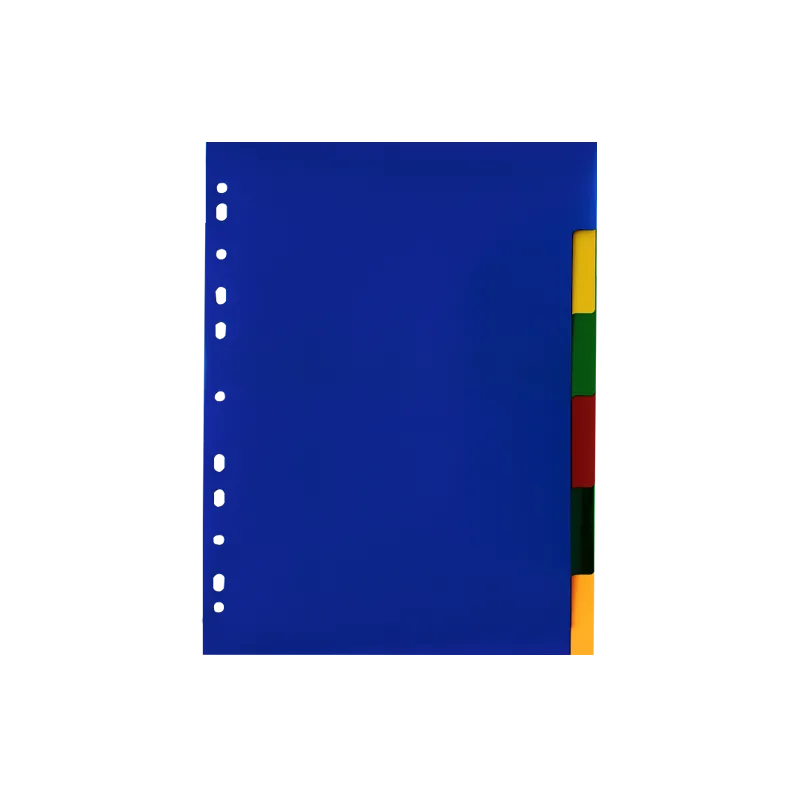 Intercalaires Carte forte COSTO A4  / 6 Positions / 250Gr / Couleurs Assorties