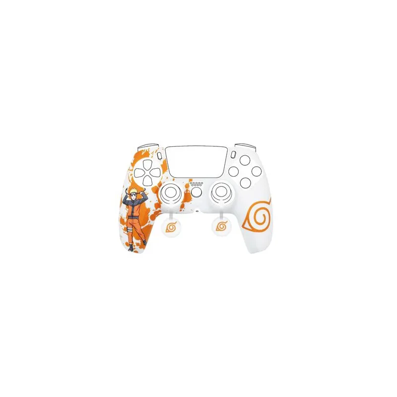Kit de protection en silicone Konix pour manette Kxlicences Dualsense Naruto Blanc