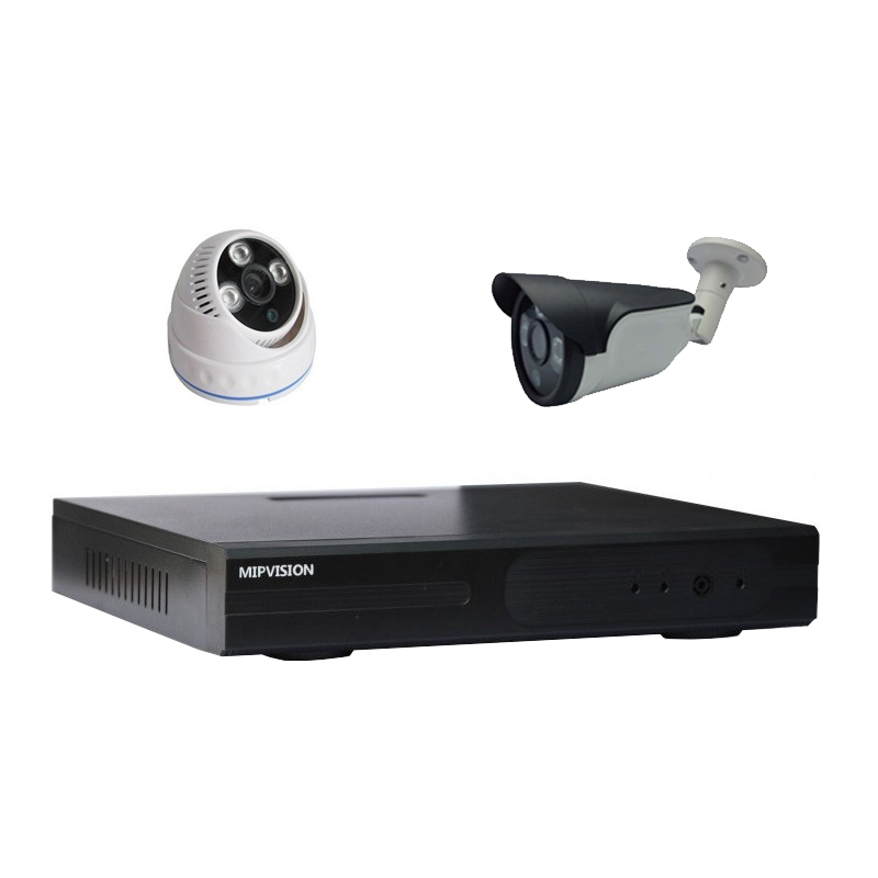 Kit DVR AHD + 1 Caméra Externe 2MP + 1 Caméra Interne 2MP