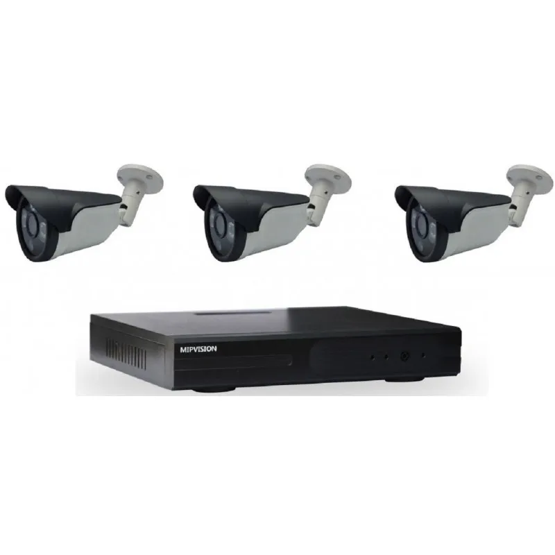 Kit DVR AHD 4 canaux + 3 Caméras Externes 2MP