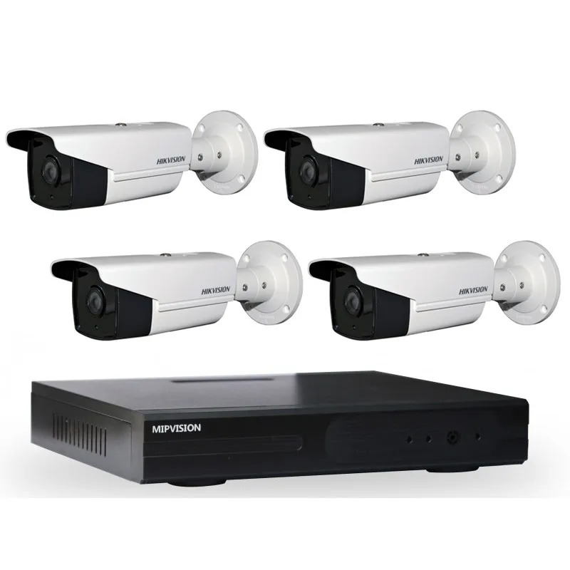 Kit DVR AHD 4 canaux + 4 Caméras Hikvision Externes 2MP