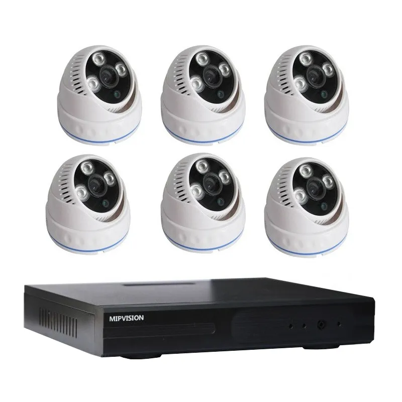 Kit DVR AHD 6 canaux + 6 Caméra MIPVISION Internes 2MP