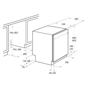 Lave-Vaisselle Focus Semi Encastrable 12 Couverts / Noir