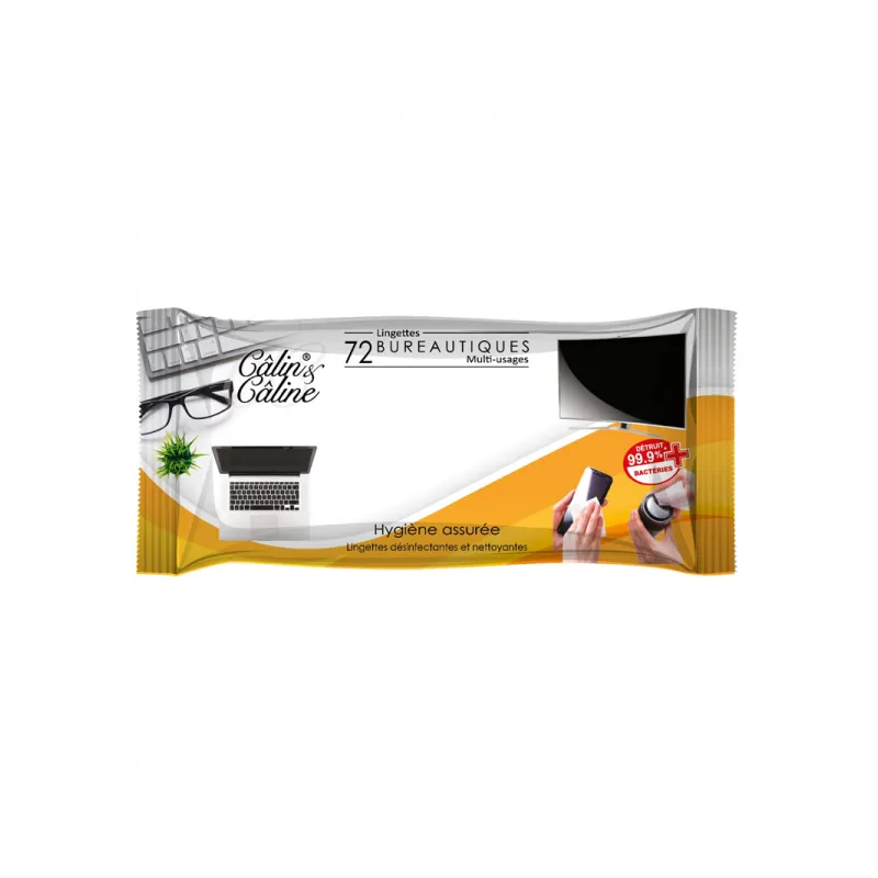 Lingette Désinfectant Hydro Alcoolique Pour Ecran (72 Lingettes)