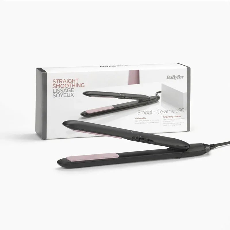 Lisseur Cheveux BABYLISS Smooth Ceramic 230 ST241E - Noir